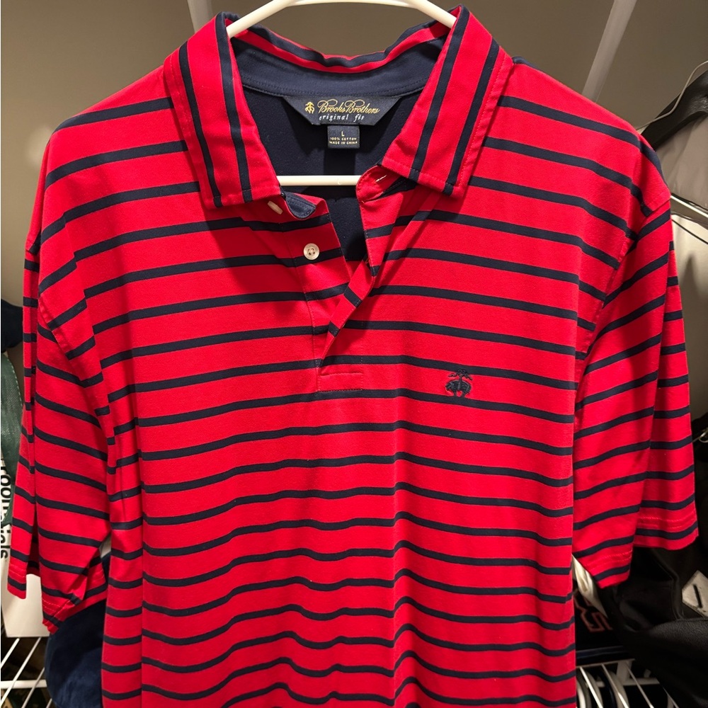 Brooks Brothers Large Striped Polo